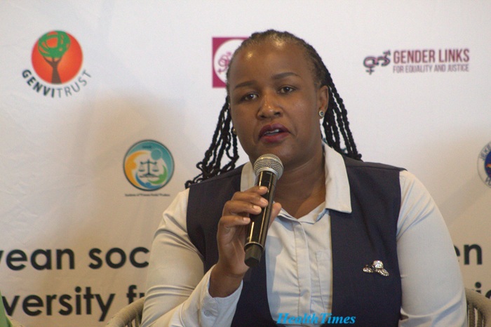 Tracey Mundanga, Principal Public Prosecutor at the National Prosecuting Authority (NPA), speaking at the Women’s Coalition of Zimbabwe Action Indaba on Gender-Based Violence in Harare, where she raised concern over the rise in fathers raping their own children.